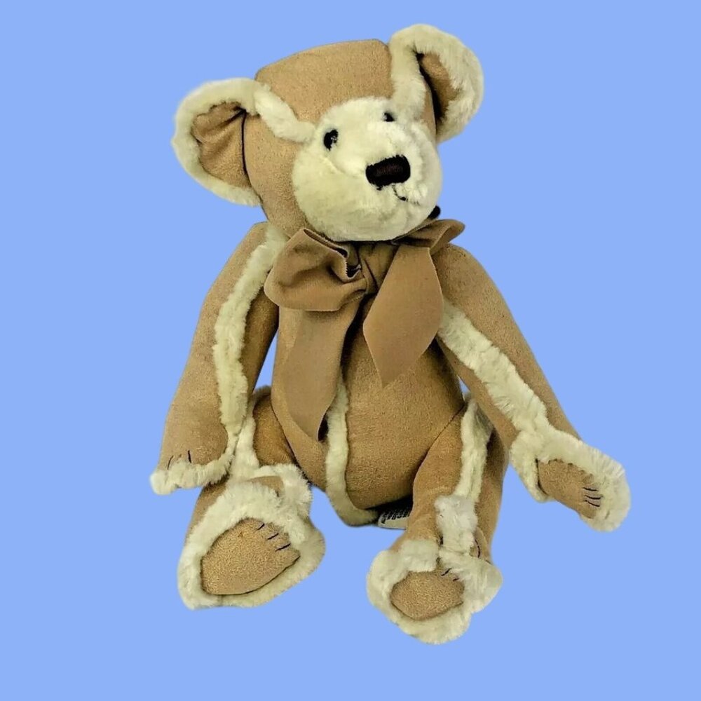 Bath & Body Works Tan Suede Gingerbread Plush Teddy Bear 9"